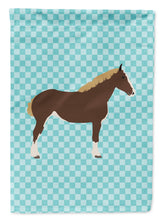 Load image into Gallery viewer, Percheron Horse Blue Check Garden Flag - Outdoor Decorative Yard Flag