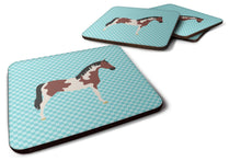 Load image into Gallery viewer, Pinto Horse Blue Check Foam Coaster  BB8081FC