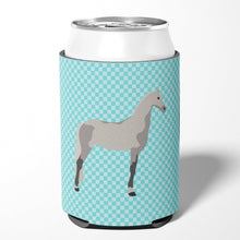 Load image into Gallery viewer, Orlov Trotter Horse Blue Check Can or Bottle Hugger BB8082CC