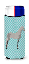 Load image into Gallery viewer, Orlov Trotter Horse Blue Check   Hugger for slim cans
