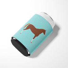 Load image into Gallery viewer, Hanoverian Horse Blue Check Can or Bottle Hugger BB8083CC