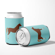 Load image into Gallery viewer, Hanoverian Horse Blue Check Can or Bottle Hugger BB8083CC