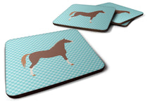 Load image into Gallery viewer, Hanoverian Horse Blue Check Foam Coaster  BB8083FC