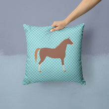 Load image into Gallery viewer, Hanoverian Horse Blue Check Throw Pillow - 14x14 Decorative Pillow – Art for Your Home &amp; Patio BB8083PW1414