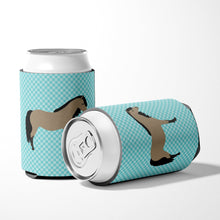 Load image into Gallery viewer, Welsh Pony Horse Blue Check Can or Bottle Hugger BB8084CC