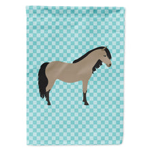 Load image into Gallery viewer, Welsh Pony Horse Blue Check Flag Canvas House Size BB8084CHF