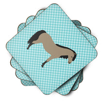 Load image into Gallery viewer, Welsh Pony Horse Blue Check Foam Coaster  BB8084FC