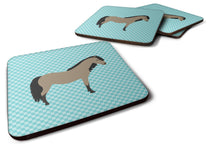 Load image into Gallery viewer, Welsh Pony Horse Blue Check Foam Coaster  BB8084FC
