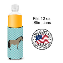Load image into Gallery viewer, Welsh Pony Horse Blue Check   Hugger for slim cans