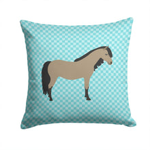 Load image into Gallery viewer, Welsh Pony Horse Blue Check Throw Pillow - 14x14 Decorative Pillow – Art for Your Home &amp; Patio BB8084PW1414
