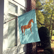Load image into Gallery viewer, Arabian Horse Blue Check Flag Canvas House Size BB8085CHF