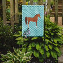 Load image into Gallery viewer, Arabian Horse Blue Check Garden Flag - Outdoor Decorative Yard Flag
