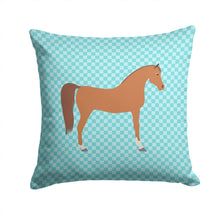 Load image into Gallery viewer, Arabian Horse Blue Check Throw Pillow - 14x14 Decorative Pillow – Art for Your Home &amp; Patio BB8085PW1414