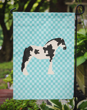 Load image into Gallery viewer, Cyldesdale Horse Blue Check Garden Flag - Outdoor Decorative Yard Flag BB8086GF