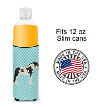 Load image into Gallery viewer, Cyldesdale Horse Blue Check   Hugger for slim cans