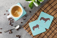 Load image into Gallery viewer, English Thoroughbred Horse Blue Check Foam Coaster  BB8087FC