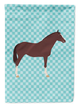 Load image into Gallery viewer, English Thoroughbred Horse Blue Check Garden Flag - Outdoor Decorative Yard Flag