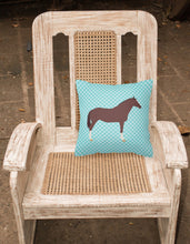 Load image into Gallery viewer, English Thoroughbred Horse Blue Check Fabric Decorative Pillow BB8087PW1818