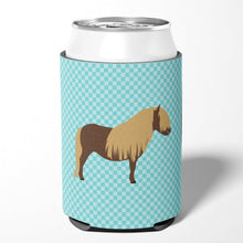 Load image into Gallery viewer, Shetland Pony Horse Blue Check Can or Bottle Hugger BB8088CC