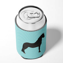 Load image into Gallery viewer, Friesian Horse Blue Check Can or Bottle Hugger BB8089CC