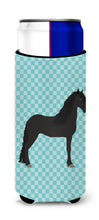 Load image into Gallery viewer, Friesian Horse Blue Check   Hugger for slim cans