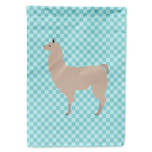 Load image into Gallery viewer, Llama Blue Check Flag Canvas House Size BB8090CHF