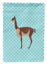 Load image into Gallery viewer, Vicugna or Vicuna Blue Check Garden Flag - Outdoor Decorative Yard Flag
