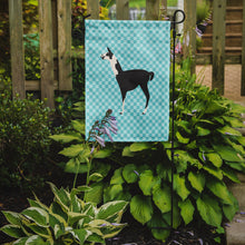 Load image into Gallery viewer, Llama Q' Ara Blue Check Garden Flag - Outdoor Decorative Yard Flag