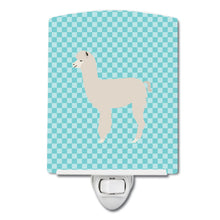Load image into Gallery viewer, Alpaca Blue Check Ceramic Night Light BB8093CNL