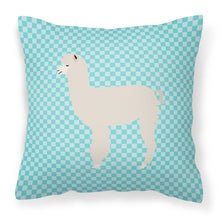 Load image into Gallery viewer, Alpaca Blue Check Fabric Decorative Pillow BB8093PW1818