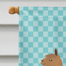 Load image into Gallery viewer, Alpaca Suri Blue Check Flag Canvas House Size BB8094CHF