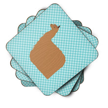 Load image into Gallery viewer, Alpaca Suri Blue Check Foam Coaster  BB8094FC