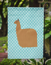 Load image into Gallery viewer, Alpaca Suri Blue Check Garden Flag - Outdoor Decorative Yard Flag