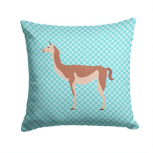 Load image into Gallery viewer, Guanaco Blue Check Throw Pillow - 14x14 Decorative Pillow – Art for Your Home &amp; Patio BB8095PW1414