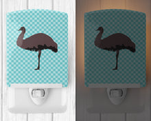 Load image into Gallery viewer, Emu Blue Check Ceramic Night Light BB8096CNL