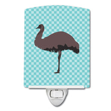 Load image into Gallery viewer, Emu Blue Check Ceramic Night Light BB8096CNL