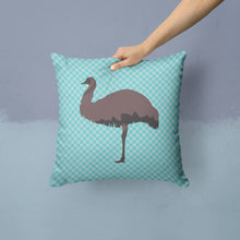 Load image into Gallery viewer, Emu Blue Check Throw Pillow - 14x14 Decorative Pillow – Art for Your Home &amp; Patio BB8096PW1414