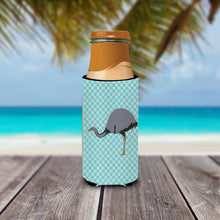 Load image into Gallery viewer, Rhea Blue Check   Hugger for slim cans