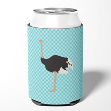 Load image into Gallery viewer, Common Ostrich Blue Check Can or Bottle Hugger BB8098CC