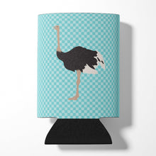 Load image into Gallery viewer, Common Ostrich Blue Check Can or Bottle Hugger BB8098CC