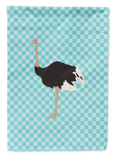 Load image into Gallery viewer, Common Ostrich Blue Check Garden Flag - Outdoor Decorative Yard Flag