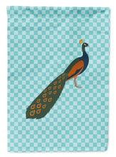 Load image into Gallery viewer, Indian Peacock Peafowl Blue Check Garden Flag - Outdoor Decorative Yard Flag
