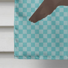 Load image into Gallery viewer, Indian Peahen Peafowl Blue Check Flag Canvas House Size BB8101CHF