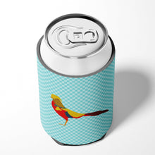 Load image into Gallery viewer, Golden or Chinese Pheasant Blue Check Can or Bottle Hugger
