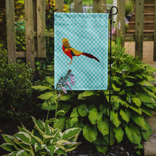 Load image into Gallery viewer, Golden or Chinese Pheasant Blue Check Garden Flag - Outdoor Decorative Yard Flag