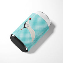 Load image into Gallery viewer, Silver Pheasant Blue Check Can or Bottle Hugger BB8103CC