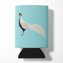 Load image into Gallery viewer, Silver Pheasant Blue Check Can or Bottle Hugger BB8103CC