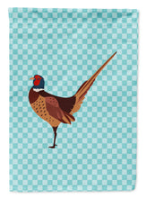 Load image into Gallery viewer, Ring-necked Common Pheasant Blue Check Garden Flag - Outdoor Decorative Yard Flag