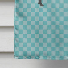 Load image into Gallery viewer, Devon Large Black Pig Blue Check Flag Canvas House Size BB8105CHF