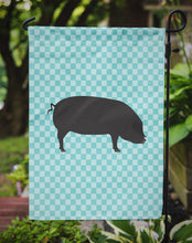 Load image into Gallery viewer, Devon Large Black Pig Blue Check Garden Flag - Outdoor Decorative Yard Flag